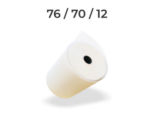 Normalpapierrollen | BPA FREE | 76/70/12 | Weiss | Rolle à 43 Lfm